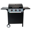 BORMANN 3 égős GÁZGRILL, öntöttvas grillrács (BBQ3000)