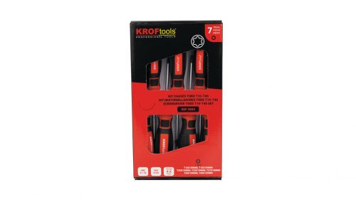 KROFtools Torx csavarhúzó készlet, T10-T40, 7 részes (3804)