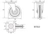 VOREL Ipari kerék forgós 125mm 100kg (87313)