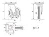 VOREL Ipari kerék forgós 200mm 150kg (87317)