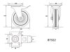 VOREL Ipari kerék forgós fékkel 100mm 60kg (87322)