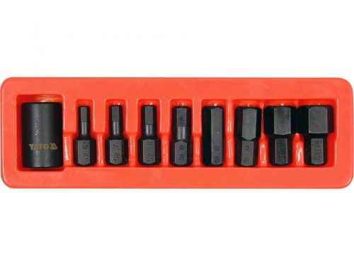 YATO 9 darabos 1/2" Gépi imbusz bit készlet dugókulcs adapterrel (YT-10662)