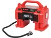 YATO AKKUMULÁTOROS KOMPRESSZOR 11 BAR 18 V (AKKU + TÖLTŐ NÉLKÜL) + 12 V SZIVARGYÚJTÓ (YT-23248)