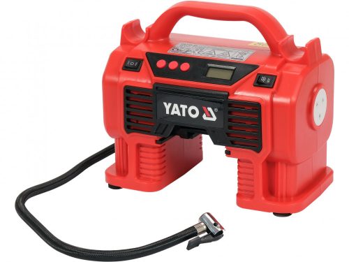YATO AKKUMULÁTOROS KOMPRESSZOR 11 BAR 18 V (AKKU + TÖLTŐ NÉLKÜL) + 12 V SZIVARGYÚJTÓ (YT-23248)