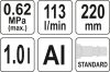 YATO Pneumatikus habszóró pisztoly Alumínium 1 liter (YT-23640)