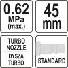 YATO Pneumatikus lefúvató pisztoly turbó 45mm (YT-23722)
