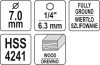 YATO Fa imbusz fúró 7mm (YT-33864)