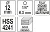 YATO Fa 12mm imbusz fúró (YT-33867)