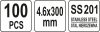 YATO Állítható fém bilincsek 4.6X300mm 100 (YT-70563)