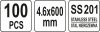 YATO Állítható fém bilincsek 4.6X600mm 100 (YT-70569)