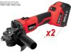 YATO AKKUMULÁTOROS SAROKCSISZLÓ 18 V 125 MM (2 X 4,0 AH AKKU + TÖLTŐ) (YT-828295)