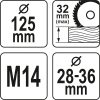 YATO Homokcsiszoló, 125mm (YT-82986)