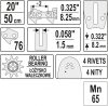 YATO Láncfűrész vezető 20col 0,325col 1,5mm (YT-84937)